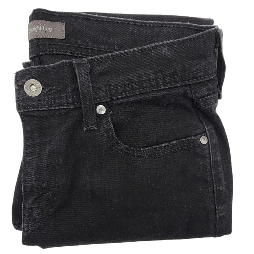 LEVI'S 505 Black Tab Black Patch Straight Leg Zip Fly Jeans - Size 6M - Picture 2 of 8